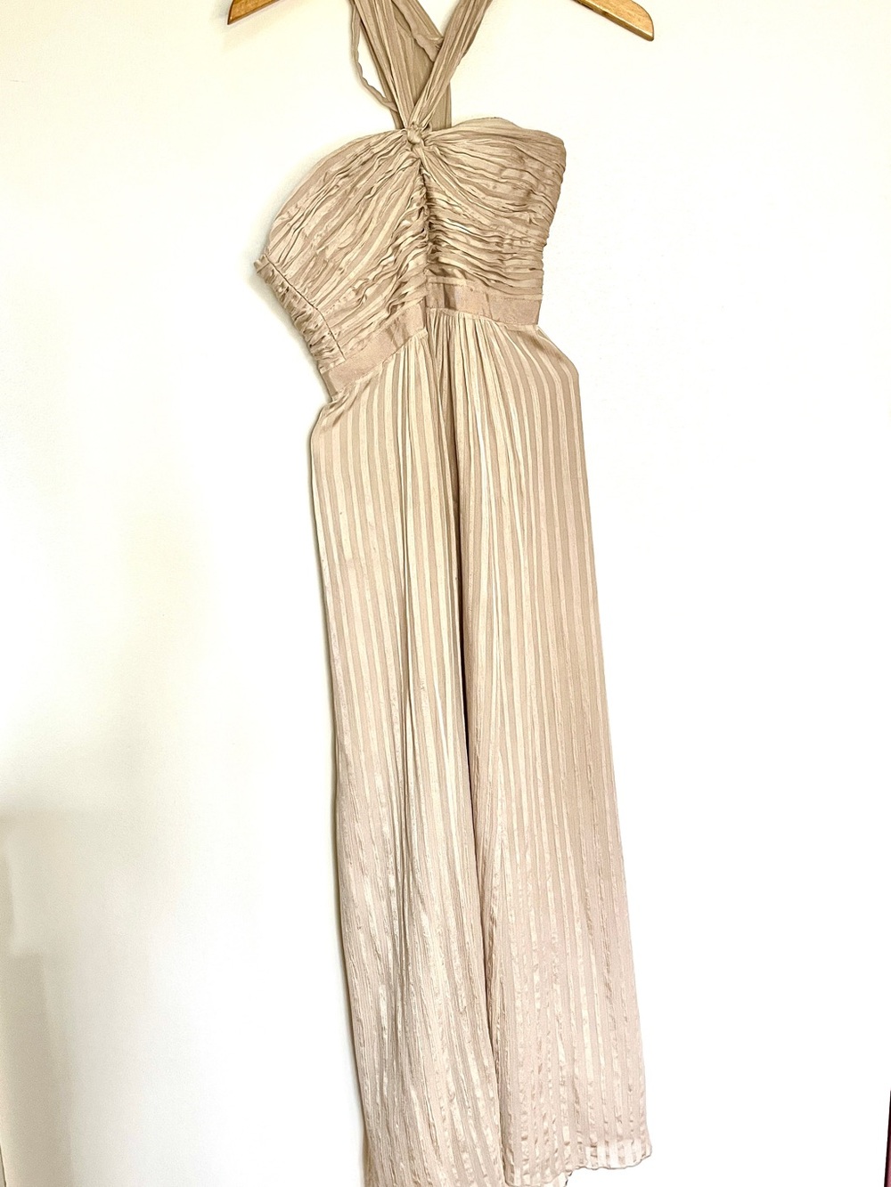 BCBG MaxMaraChampagne silk gown